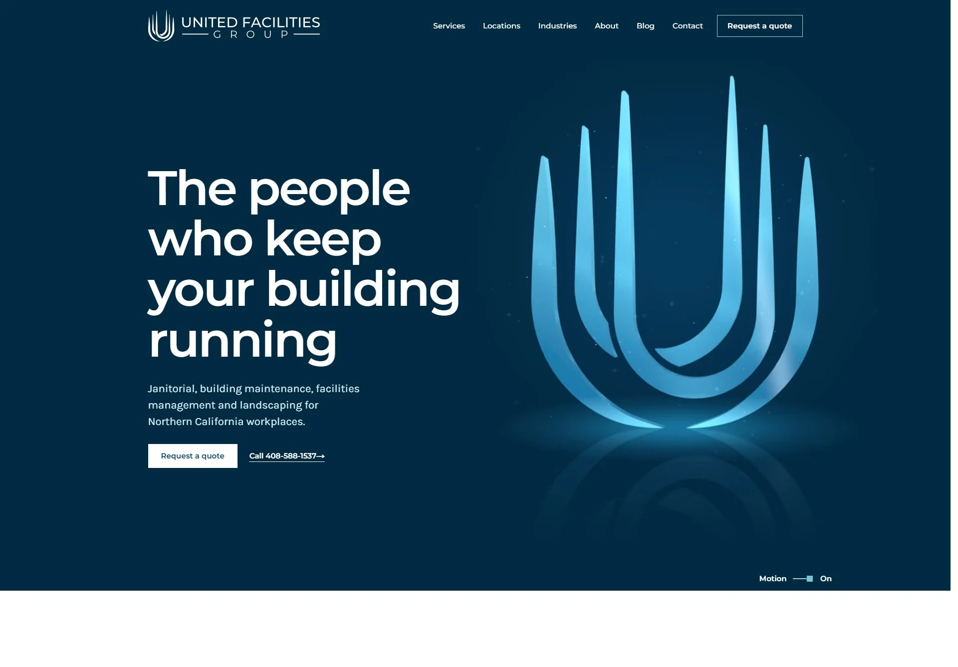 The UFG Works website as rebuilt by Brandcore
